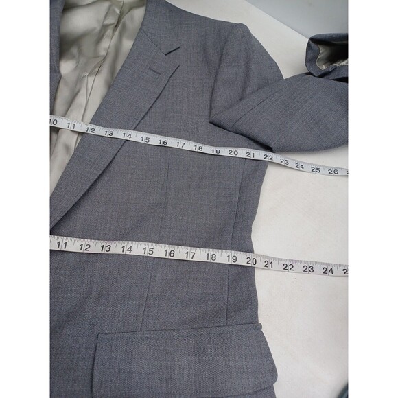 Vtg American Trend Mens Blazer Jacket Gray 44R Gold Buttons - Picture 5 of 8